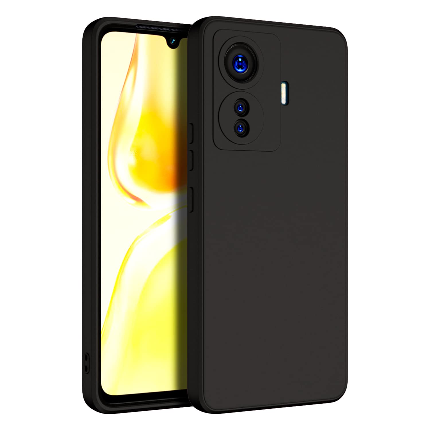 Kapa Matte Lens Shockproof Flexible Back Cover for Vivo IQOO Z6 PRO (5G) / Vivo T1 PRO (5G), Slim Silicone with Soft Lining Shockproof Flexible Full Body Bumper Case (Black) (B0B657PTV1) Amazon Price History, Amazon Price Tracker