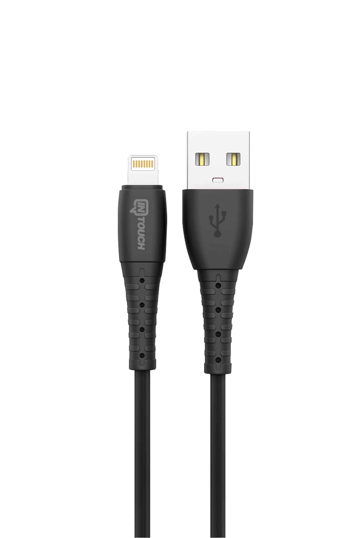Intouch Soft 2.4A Iphone Uyumlu Lightning USB Şarj ve Data Kablosu, 1 Metre - Siyah