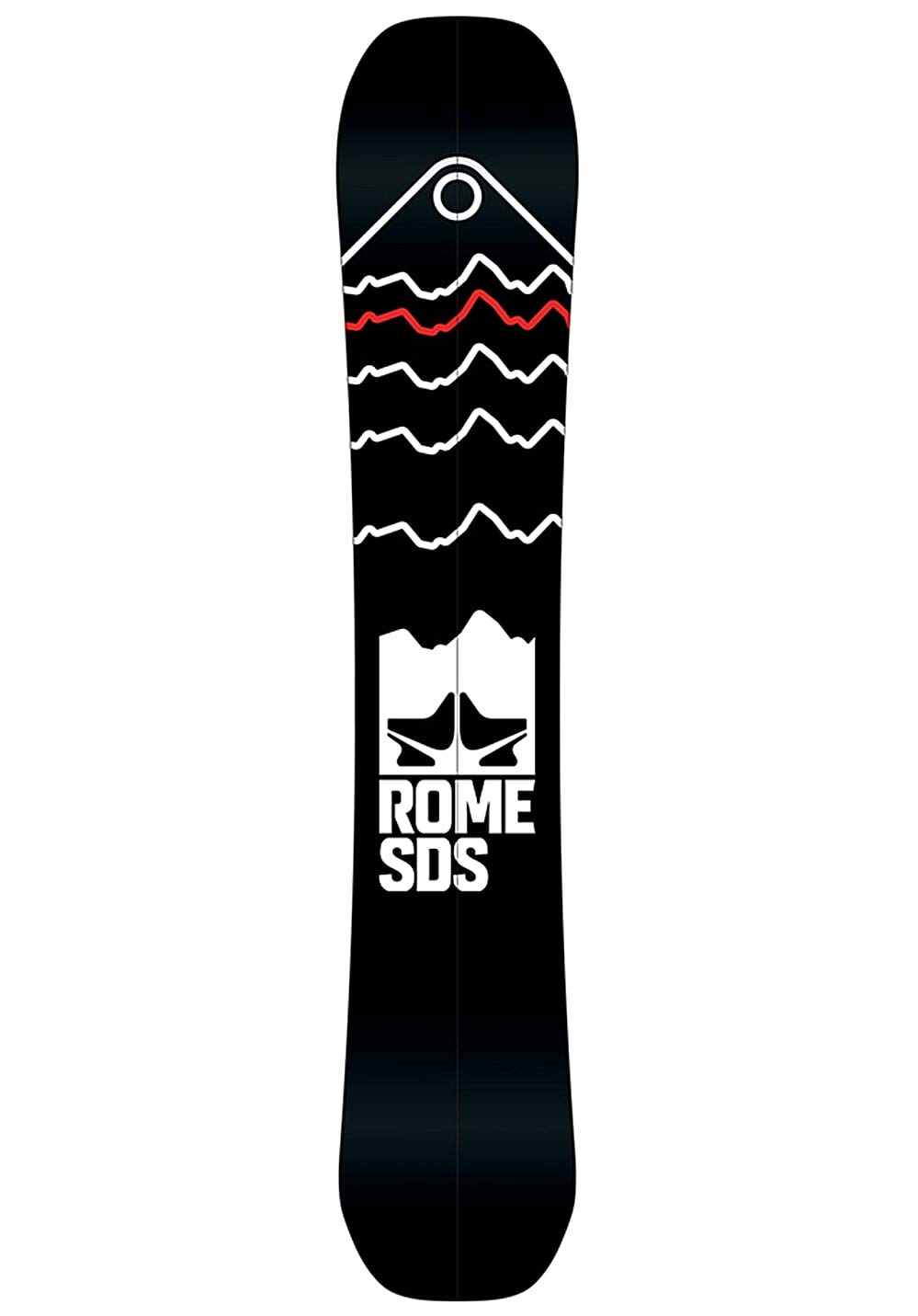 Rome Snowboards White Room Snowboard, Black, 165 Split