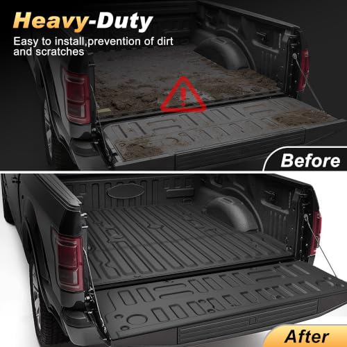 Image of 6.75FT Truck Bed Mat & Tailgate Mats Fit for 2017-2022 Ford F250 F350 F450
