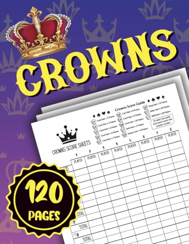 Crowns Score Sheets: Large Pads For Scorekeeping, 120 pages, 8.5 x 11 inches