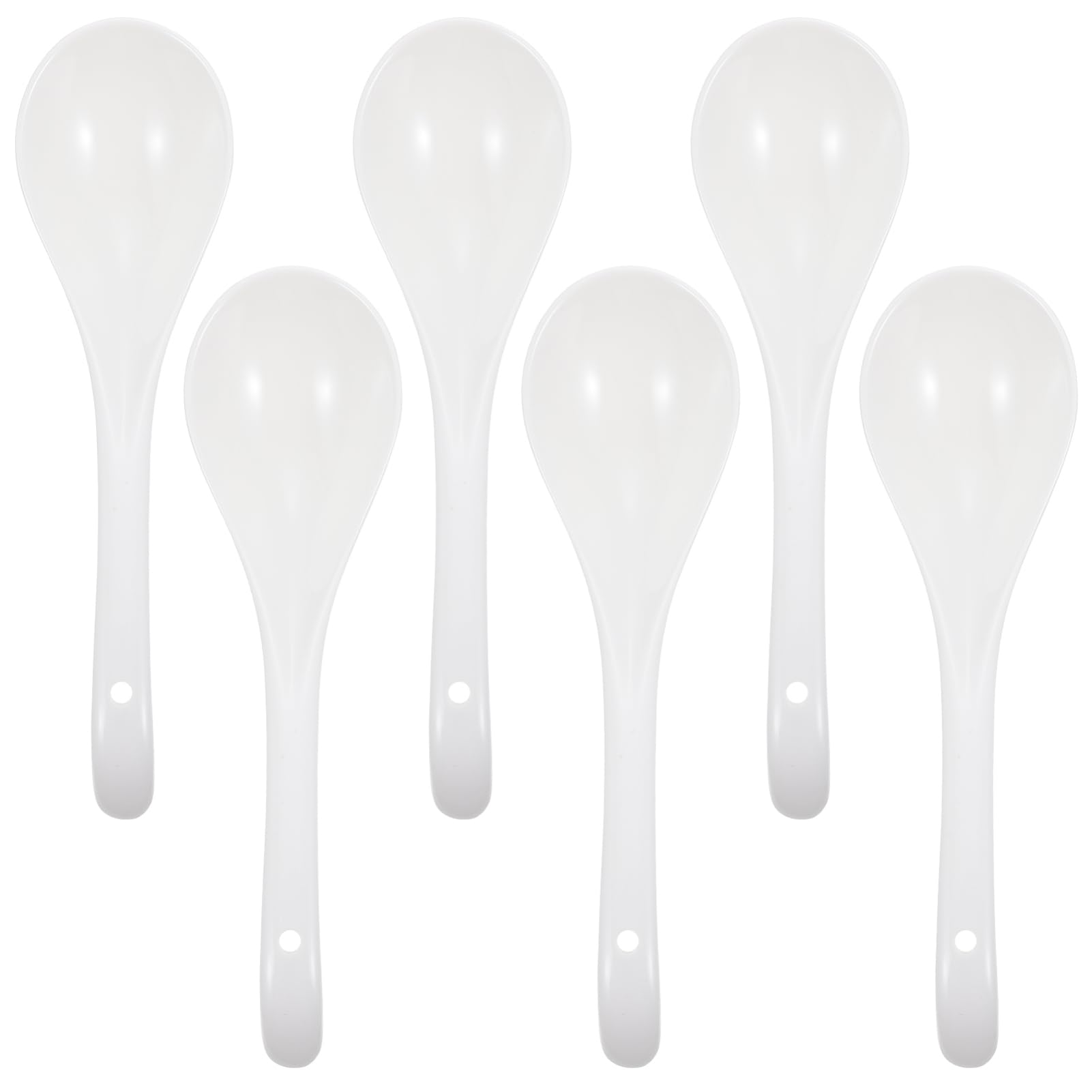 OUNONA 6piezas Cucharas De Para Sopa Diseño Simple y Elegante Para Restaurantes y Uso Doméstico