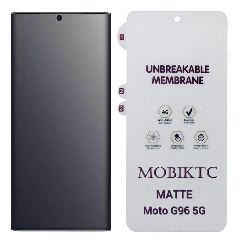 Front Matte Screen Guard For Moto G96 5G Edge To Edge Full Screen Coverage (Flexible Membrane Matte)