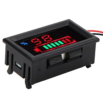 Battery Meter, Led Color Screen Small Size Battery Capacity Meter for Car Bikes Power Bank for Monitoring Battery Capacity And Voltage(Lithium battery, 48V)