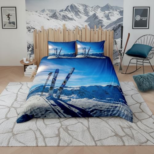 Parure de lit Snow Mountain fermeture éclair pour simplifier le changement de drap - 3