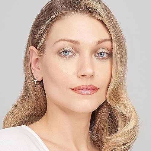 MORGAN & PAIGE .925 Sterling Silver Rhodium Plated Cross Circle Hoop Earrings or Small Stud Earrings for Women - Lightweight Dainty Sterling Silver Earrings, Hypoallergenic Religious Faith Jewelry4