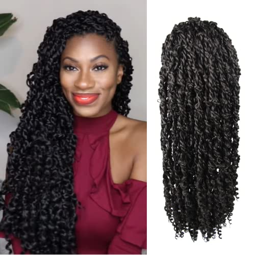 BOHO Goddness Kai Twists Crochet Hair Long Soft Passion Twist With Curly End Pre-twisted Boho Style Crochet Braids Hair (2#, 24Inch（Packs of 8）)