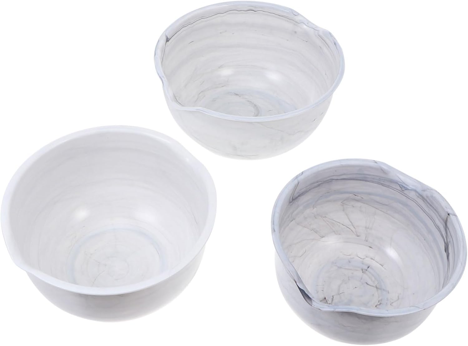 SECFOU 3pcs Pp Salad Mixing Bowl Fruit Vegetable Bowl Deep Food Storage Stylish Easy to Clean Picnic Home Use