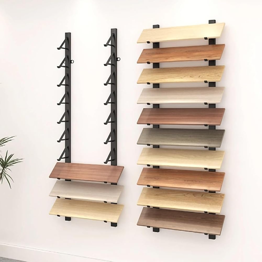 PP-Wic(小さな店) 壁に取り付けられた床タイルディスプレイラック、トレードショーおよび小売店用のヘビーデューティーメタルフロア