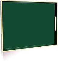 Vista 12 de Gifturbo Bandeja de Servir de Mármol Azul, Bandejas Decorativas de Servir con Asas, Bandeja de Mesa de Centro Otomana Rectangular de Plástico