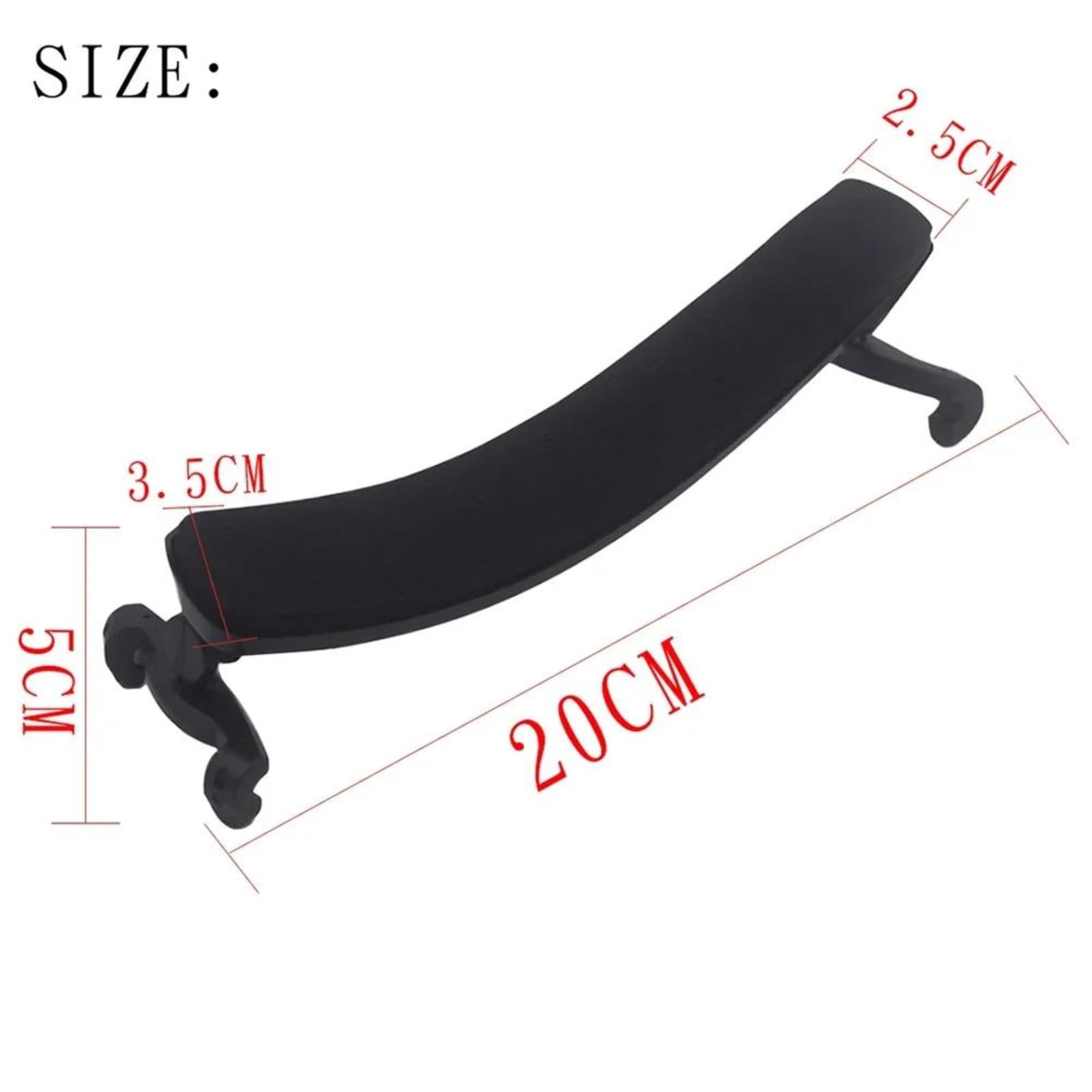 Violin Accessories Kit Violin Adjustable Black Plastic Soft Shoulder Pad Accessory