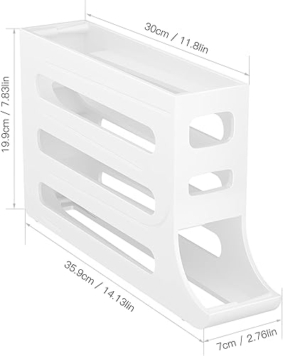 Miniatura 5 de Almacenamiento automático de huevos rodantes para refrigerador, organizador de refrigerador, soporte para huevos de refrigerador que ahorra espacio