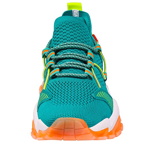 Amlang Women's Breathable Running Tennis Shoes Athletic Workout Sport Sneakers Lake Blue Size 8.5 #TOP6