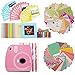 Produktbild JXE Zubehör-Set für Fujifilm Instax Square SQ6/SQ10/SQ1 Camera Share SP-3 Druckerfilme  Packung mit rosa Album, Aufkleberecken und Spitzentasche, Wandrahmen, Holzclips