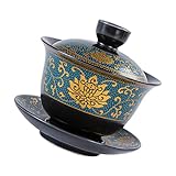 platillo de taza de té kung fu: elementos de estilo chino para su hogar, clásicos y únicos, y tendrá una experiencia de beber té más relajante. tazón de taza de té