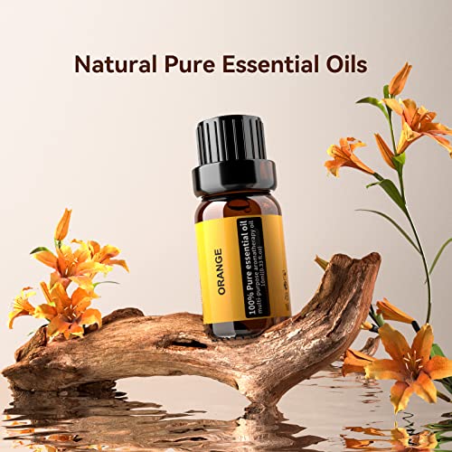 Essential Oil Diffusers With Top 10 Oils Gift Set, 550Ml Aroma Diffuser, Ultrasonic Cool Mist Aromatherapy Diffuser Waterless Auto Shut-Off For Home Office 4 Timers 15 Colors (Brown) #TOP3