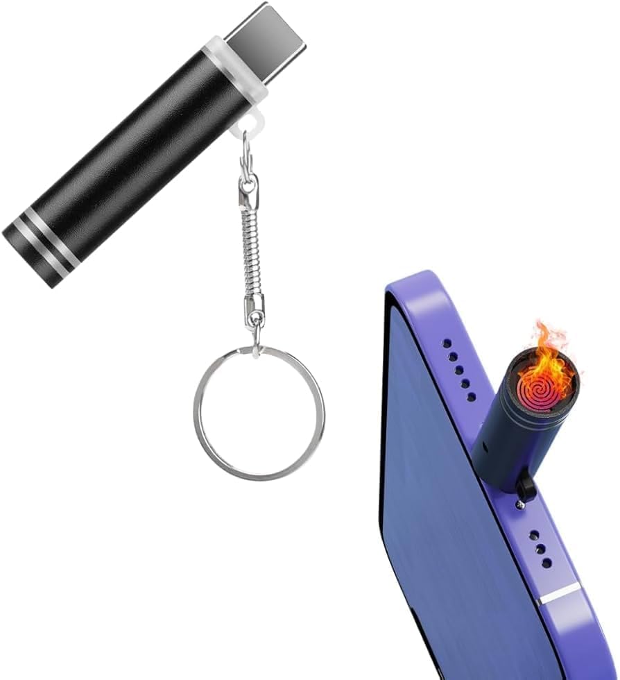 Electric Lighter USB-C, Mobile-Powered Fire Starter, Waterproof Phone Lighter for Cigarettes & Camping Travel, Outdoor, Emergency Use, Compact and Portable (Not Required Gas & Battery)-picture-18