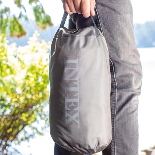 INTEX Materasso Camping Truaire Con Tecnologia Fiber-Tech E Materiale Tpu Cm 76X191X17 Con Pompa Quickfill Usb150 I.6 - 7
