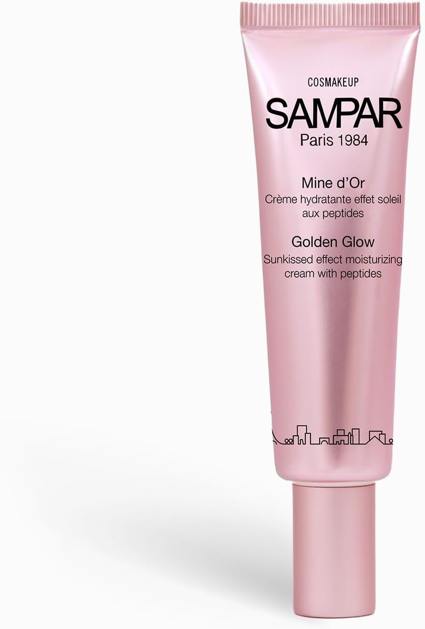 SAMPAR Golden Glow - Illuminating Face Moisturizer with Vitamin C & Antioxidants - Enhances Skin Radiance, Reduces Fine Lines & Boosts Glow - For All Skin Types - Cruelty-Free, 1 oz