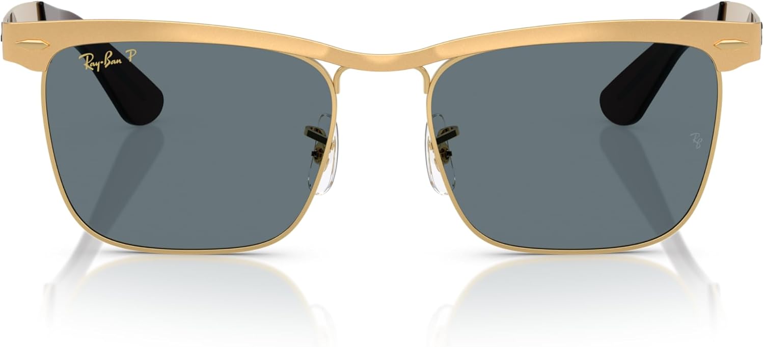 Ray-Ban Unisex Sunglasses Matte Black Frame, Green Lenses, 56MM