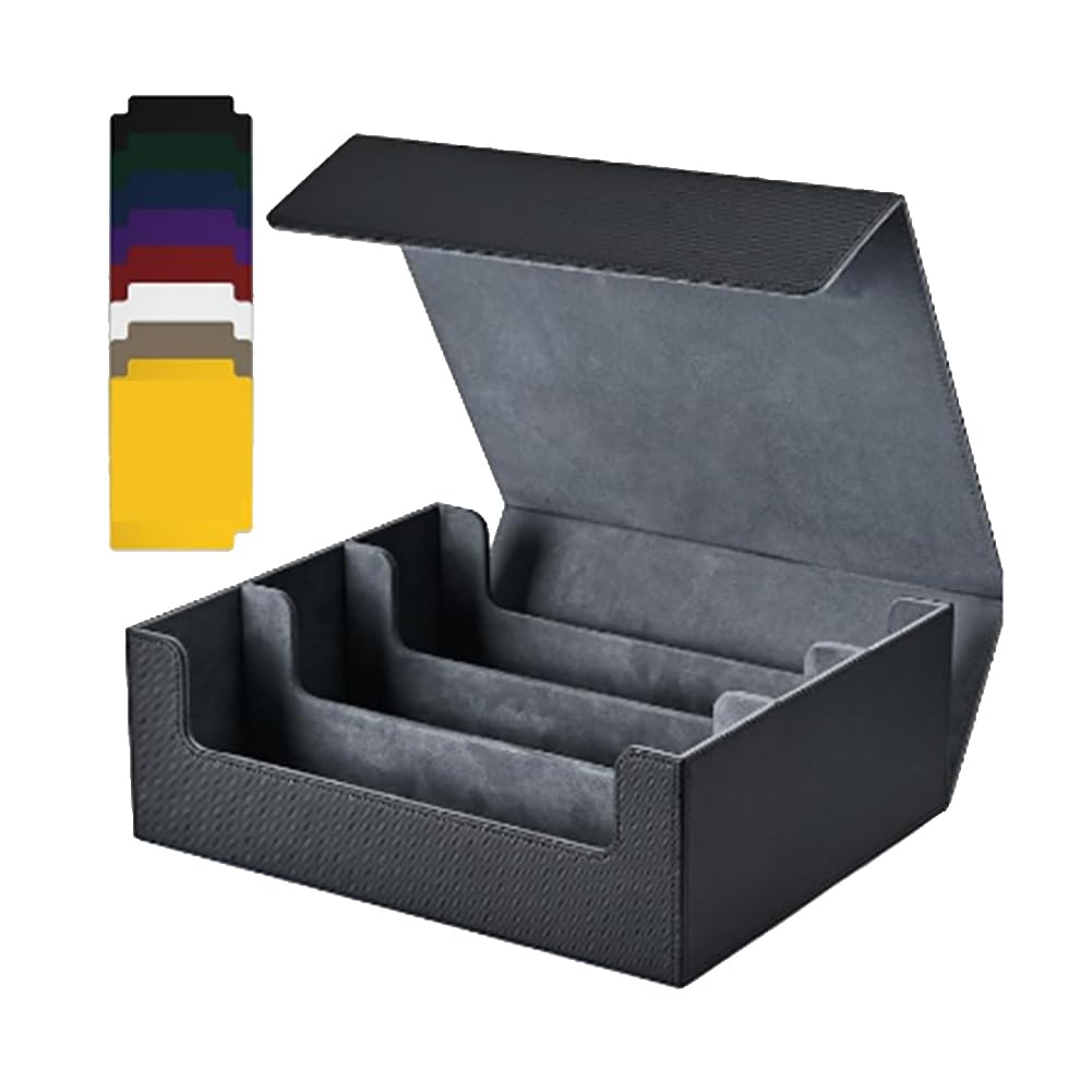 1800+ PU etui na karty magnetyczne zamknięcie pudełko na karty etui na magnetyczne karty do gier czarne