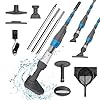 5 in 1 Cordless Rechargeable Pool Vacuum, Pool Skimmer net Brush Pole kit Handheld Pool Cleaner Ideal for Spas, Hot Tubs and Small Pools for Sand and Debris