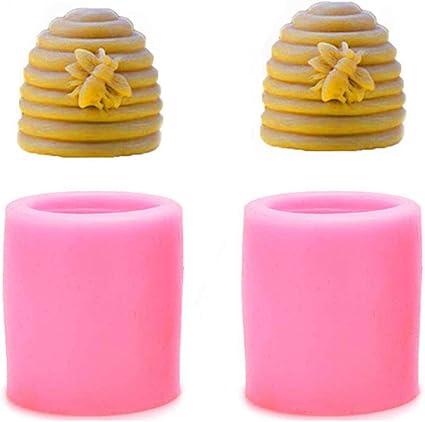 Lot De 2 Moules En Silicone Pour Bougies En Forme D Abeille Chougui Pour Bougie A