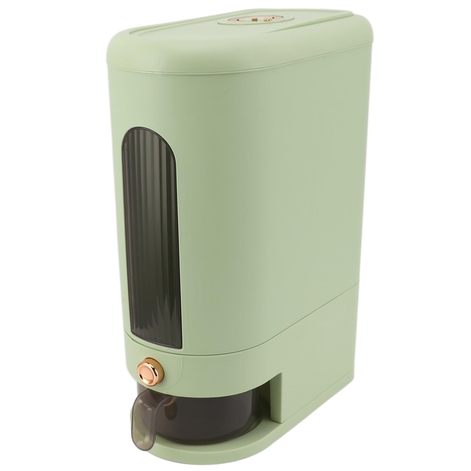 Dispenser Di Riso, Contenitore Per La Conservazione Del Riso Di Grande Capacità Finestra Trasparente Contenitore Ermetico Per Alimenti Secchi Per Farina Chicchi Fagioli Cr (green 20)