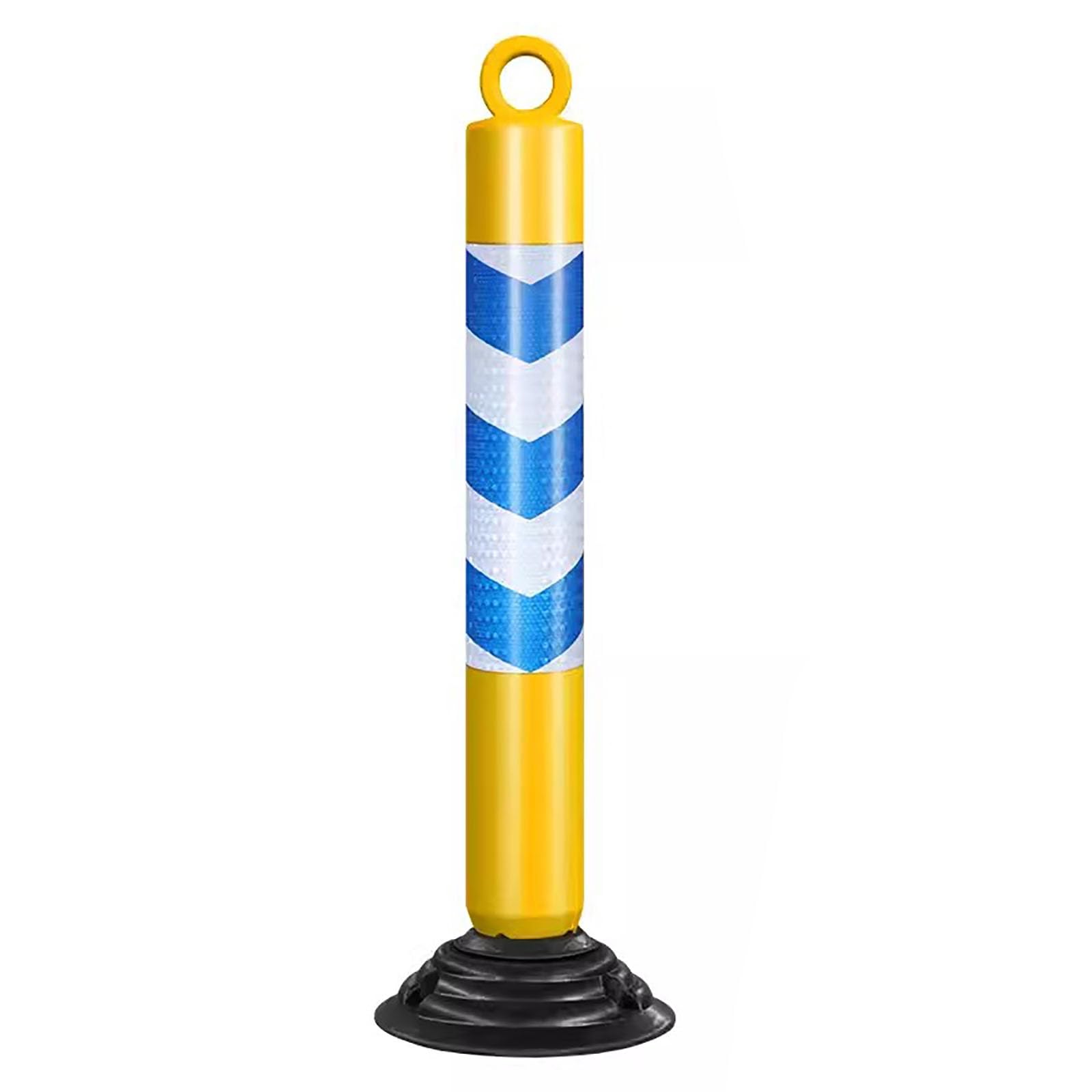 Conos de Seguridad Reflectantes de 80 cm para estacionamiento - Barrera de tráfico Flexible, Poste delimitador de estacionamiento de plástico, bolardo de Control de multitudes, Poste de aisl