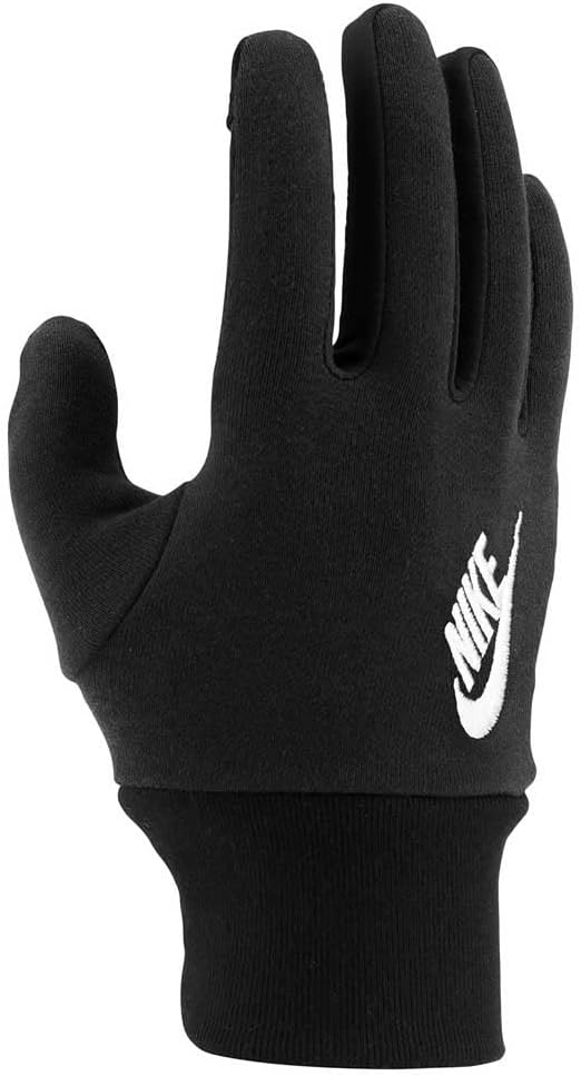 Nike Women's Club Fleece Gloves (Black/White, Medium)