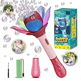 Bombble Electric Bubble Wand for Kids Lotus Bubble Machine for Children,10000+ Bubbles, with Bubble Solution/Rechargeable Battery/Led Automatic Bubble Blowing Machine Toy for Outdoor/Party/Wedding - Image 1