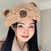 Shurhome Fashionable Bear Ear Berets Comfortable Hat Men's and Women's Berets for Various Occasion Unisex Fashion Accessory Beige