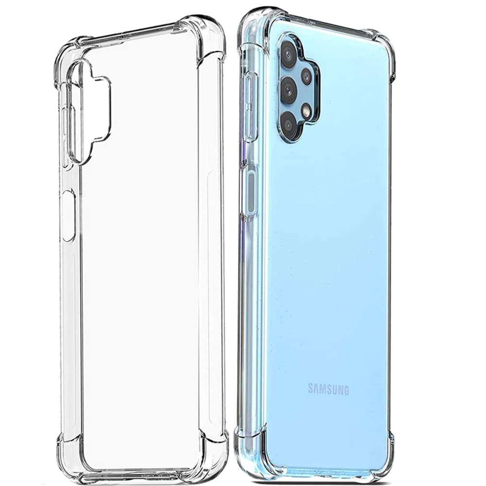 FJCasesFJCases Case for Samsung Galaxy A32 5G, Clear Transparent Soft Flexible TPU Durable Protective Cover with Corner Bumpers, Shockproof & Drop-Proof, Thin & Slim Case for Galaxy A32 5G