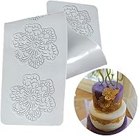 Vista 1 de Cestony Tapete de estampado de encaje con textura de fondant, moldes de silicona para decoración de pasteles de galletas, galletas, pudín de azúcar