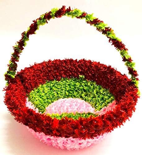 Laddu Gopal Ji Basket Tokri for Temple Baby Krishna Thakurji Tokri Jhula Baby Kahna Ji Multicolored Tokri Sihansan Bed for Baby Karishna Size, Small