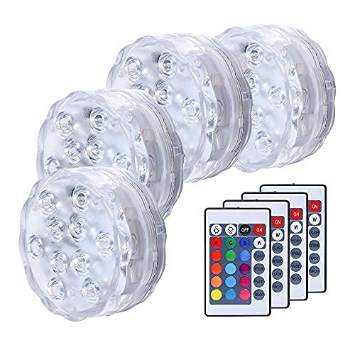 Submersible Pool Lights Underwater LED Lights with Remote Battery Operated Bath Tub Lights for Fish (B0892DSXGN) Amazon Price History, Amazon Price Tracker