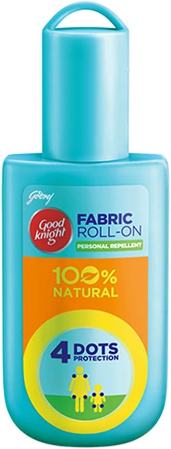Good Knight 100% Natural Mosquito Repellent Fabric Roll-On | Paediatrician Certified | 8-Hour Protect | Citrus - 8 Ml, Oil