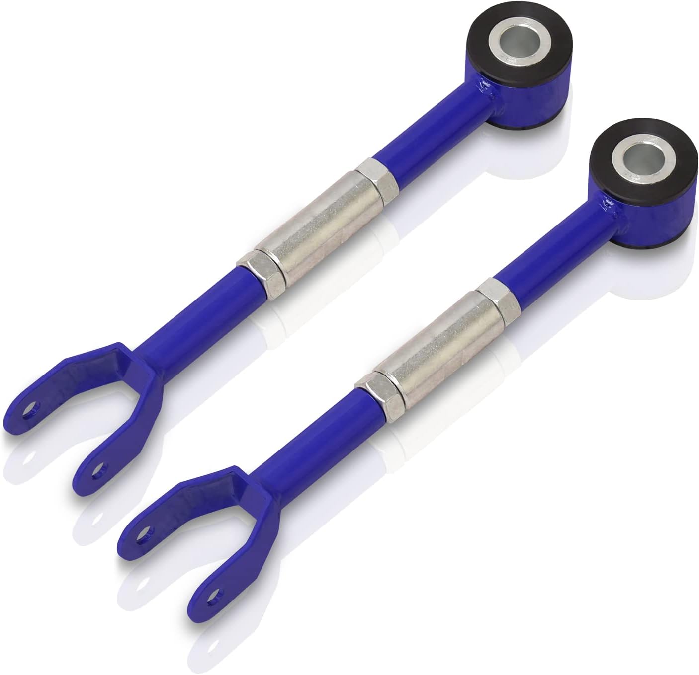 AJP Distributors JDM Rear Lower Suspension Adjustable Toe Traction Control Arms Pair LCA Kit Blue Compatible/Replacement For 350Z Z33 / G35 V35 2003 2004 2005 2006 2007 2008 2009 03 04 05 06 07 08 09