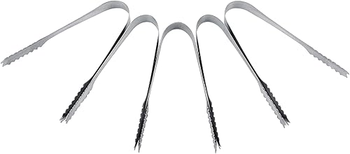 Miniatura 4 de Fydun Juego de 5 pinzas de hielo para el hogar, cocina, acero para familias (5 pinzas)