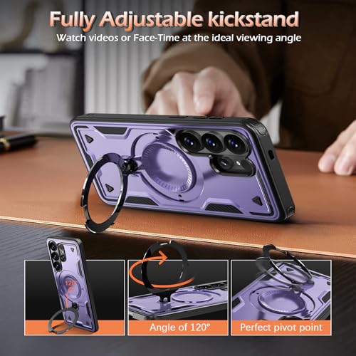Image of for Samsung Galaxy S26 Ultra Case Magnetic with stand, with Mag-Safe, with Screen Protector, Wireless Charging, Shockproof for Samsung S26 Ultra 5G Phone Case, Ring Holder Cover for Samsung S26 Ultra