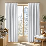 遮光カーテン ドレープカーテン 無地 幅200cm丈178cm グレーホワイト