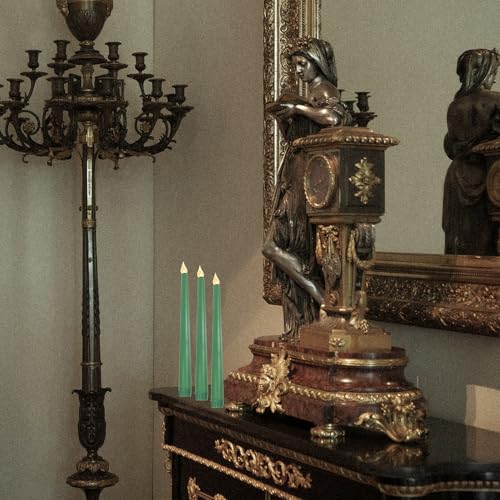 Velas sin derretir de luz cálida que evitan manchas de cera en mesas 4