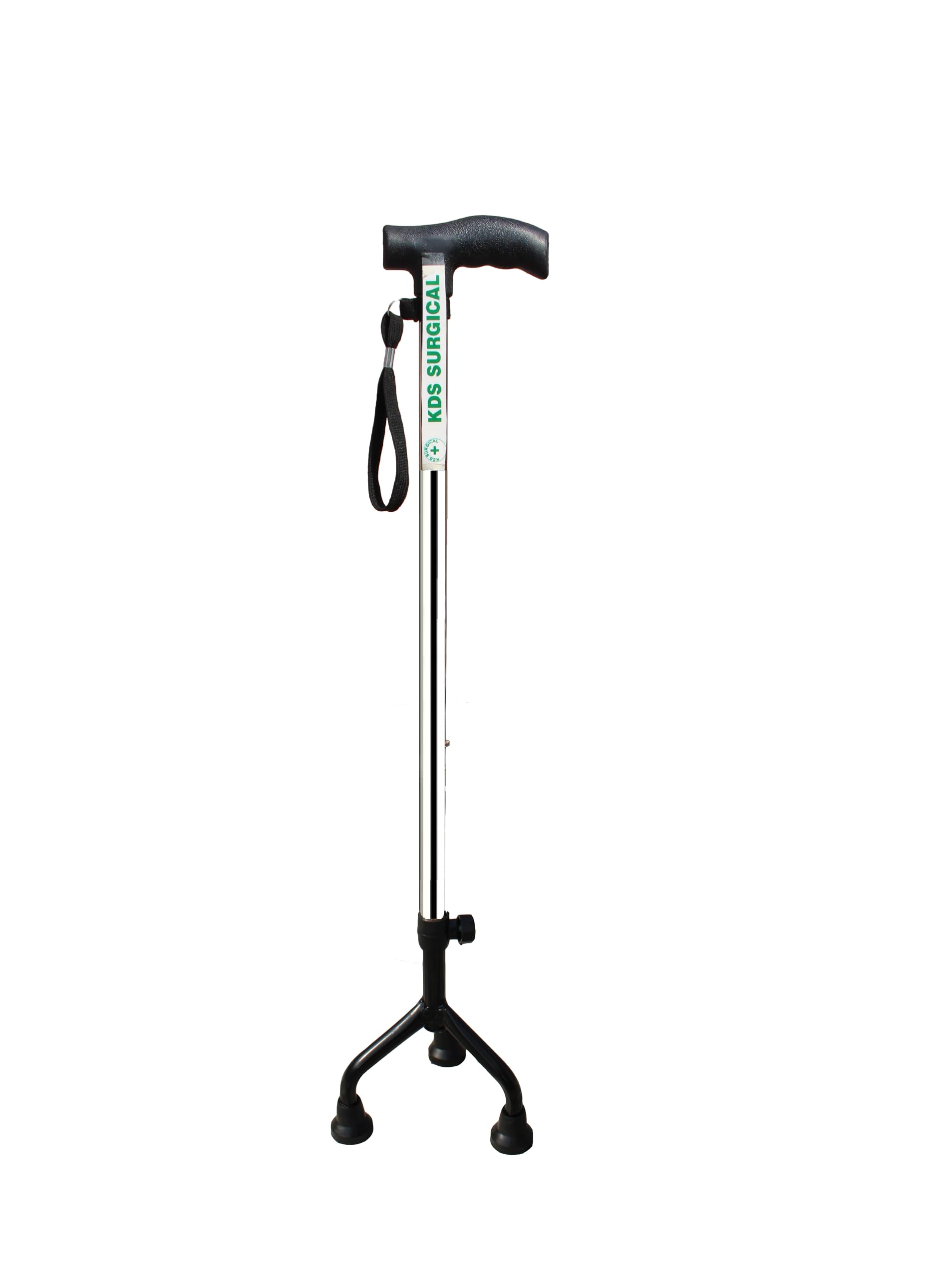 Kds Surgical 3 Leg Black Crome Hand Dori Height Adjustable Men/Women/Old Person Patient Walking Stick - Unisex (B0CNQ52Y3P) Amazon Price History, Amazon Price Tracker