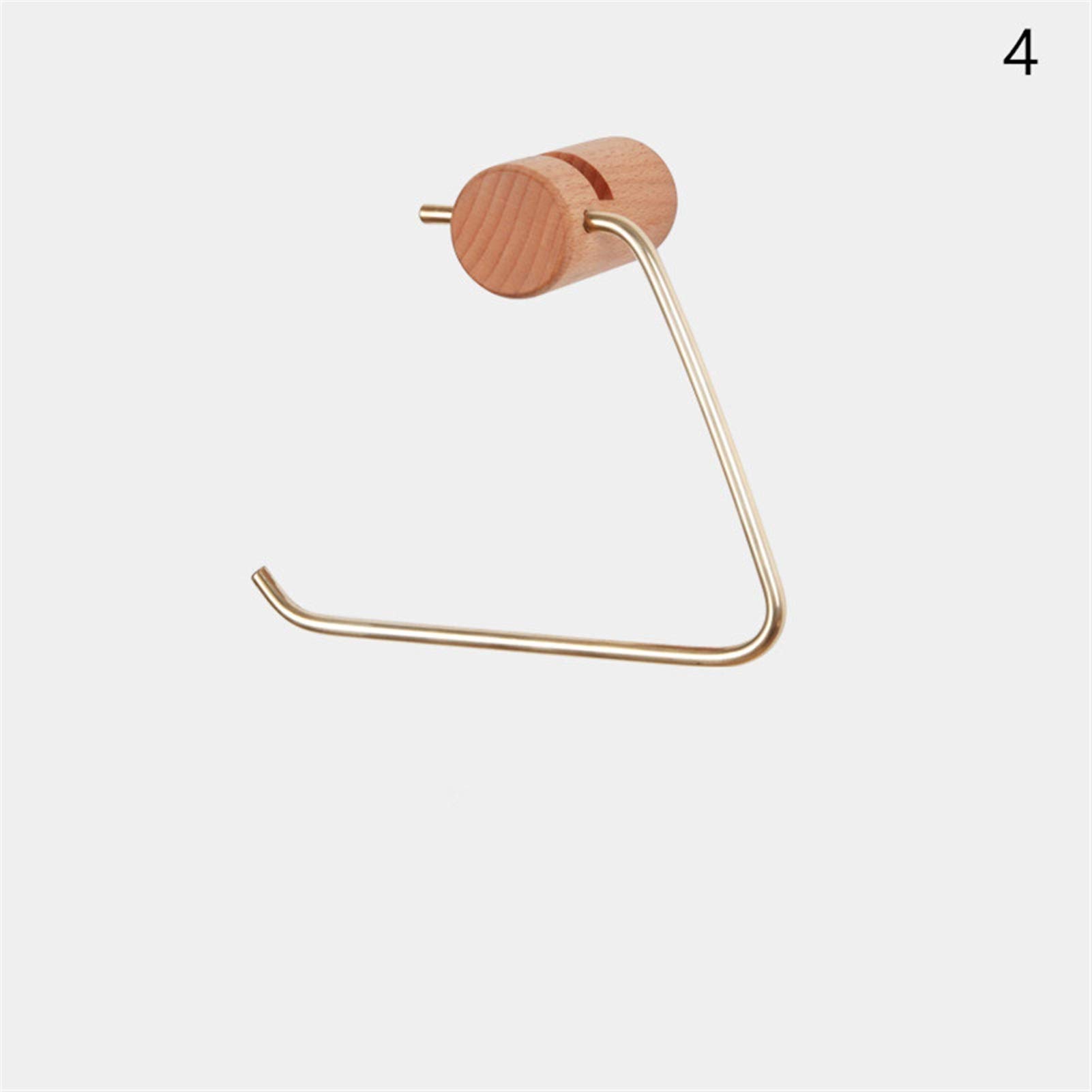 LYGSWDB Portarrollos de Papel higiénico, Punch- portarrollos de baño Servilleta de Pared de Madera Maciza de latón Aspecto Hermoso()