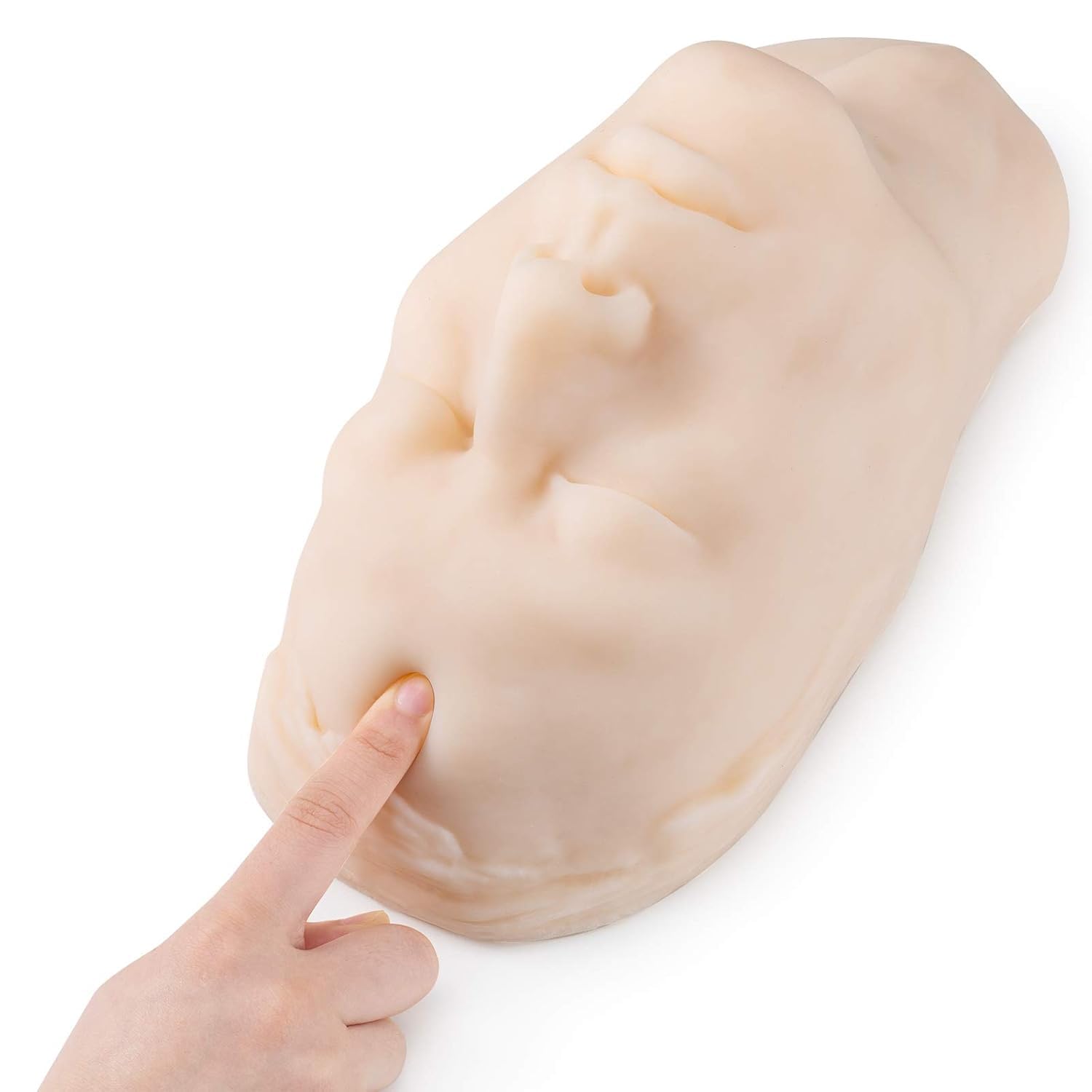 AMITD Maniquí de entrenamiento por inyección con huesos faciales, para práctica de sutura de microplástico, hombre