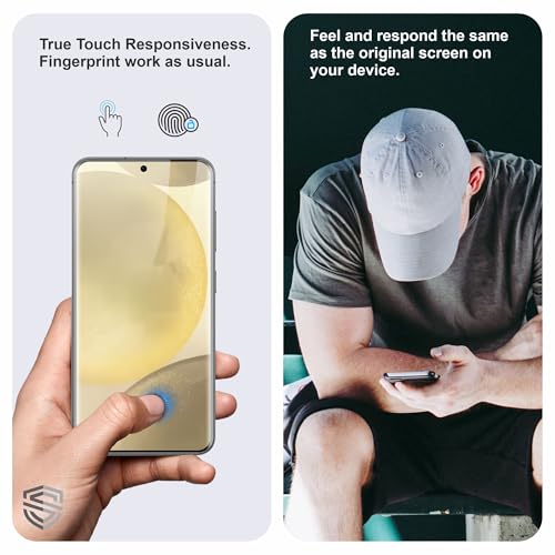 Image of TPU hydrogel Edge to Edge Screen Protector Guard For Samsung Galaxy S25 and Samsung Galaxy S24 (6.8 Inch) With Installation Kit | Fingerprint Compatible | Edge to Edge Coverage