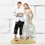 Sehr gute Qualität Tortenfigur Hochzeit Brautpaar Tortenaufsatz Tortendeko Hochzeitspaar für Torte von Haus der Herzen ®