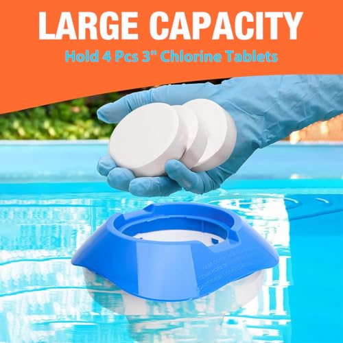 Image of HASTHIP Chlorine Dispenser 7 inch Pool Floater Adjustable Flow Collapsible