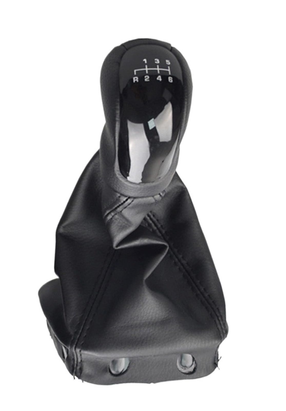Wxnlbb 6 Speed 5 Gear Car Shift Gear Knob Leather+Abs Compatible With Mercedes-Benz W168 A Class 1997-2004(6 Speed)