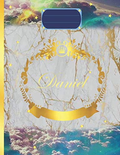 Daniel: Unique customized Gift for Daniel, perfect gifts ideas for boys | Gift for Birthday or Valentine's Day, Diary, Composition notebook 120 Pages, ... with golden stars, matte finish marbel cover.